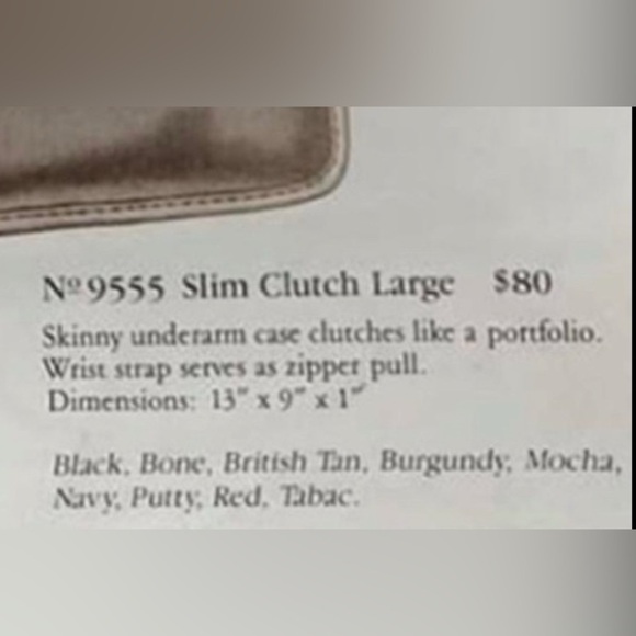 VINTAGE COACH LARGE SLIM CLUTCH IN BRITISH TAN 9555 - Picture 14 of 14